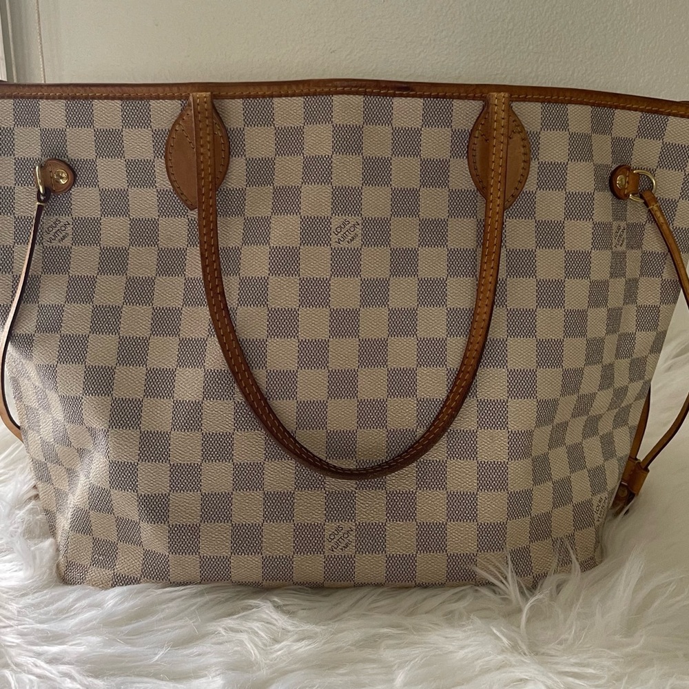 LV Damier Azur Neverfull MM